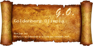 Goldenberg Olimpia névjegykártya